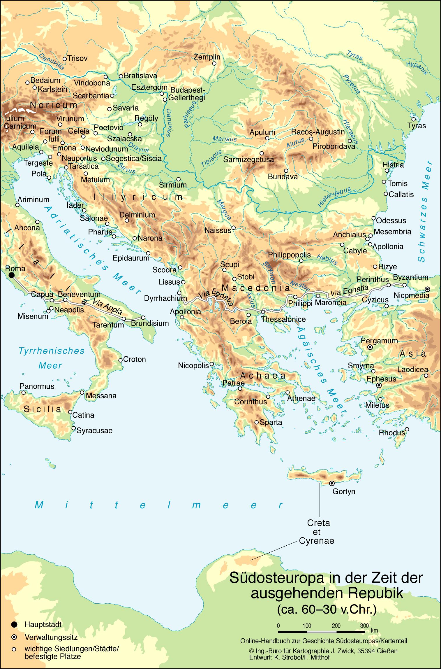 Südosteuropa in der Zeit der ausgehenden Republik (ca. 60–30 v. Chr.)