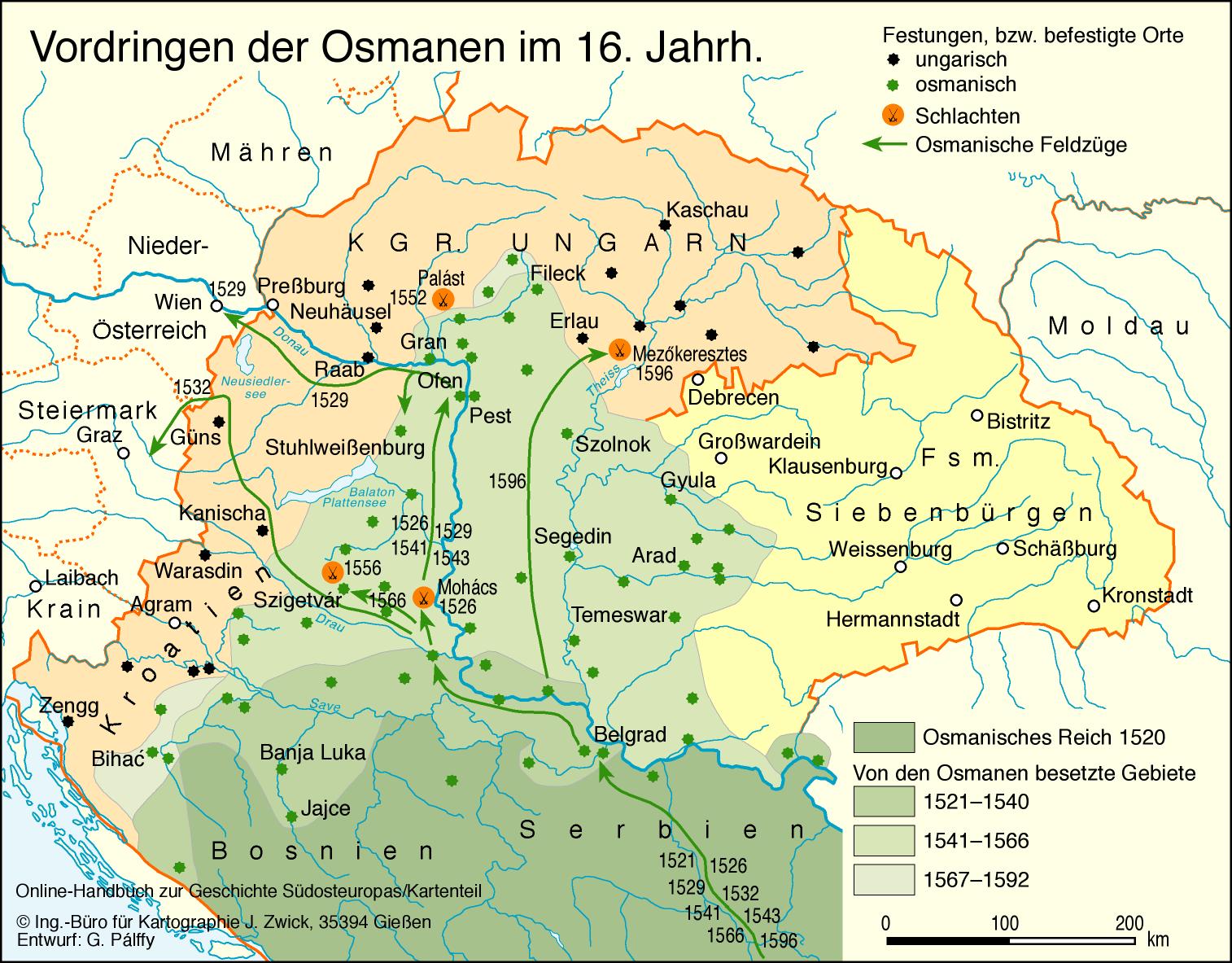 Vordringen der Osmanen im 16. Jahrhundert